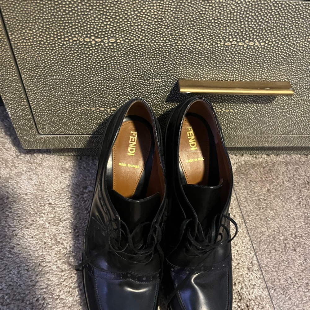 Fendi Black Oxford Dress Shoes
